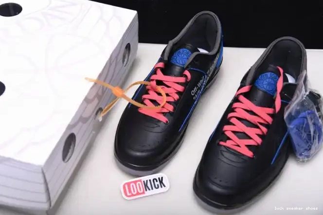 Cheap LUCY SP Black DJ4375-004 Blue Retro Jordan 2 Off-White Low 0407